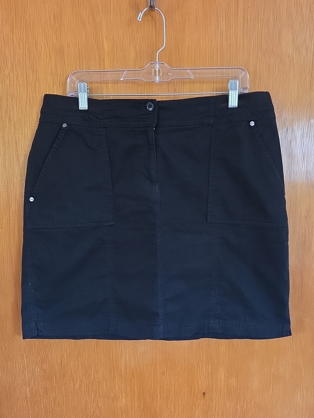Karen Scott Classic Black Cotton Blend Skorts